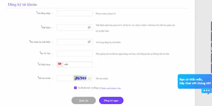 Mỗi thành viên chỉ được đăng ký một tài khoản cá cược Bet88 duy nhất